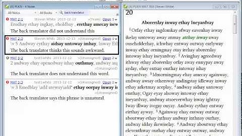 Paratext 7.5: new features. Pasting notes from Notes List window