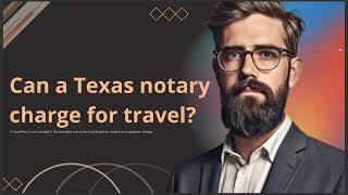 CAN A TEXAS NOTARY CHARGE FOR TRAVEL