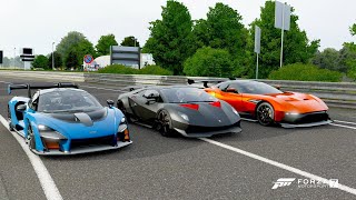 Hello everyone and welcome back to the series of forza drag races.
today we have a trio race that features three track focused monsters.
one them is ...