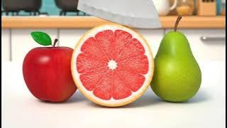 Let children learn to recognize fruits by cutting them.