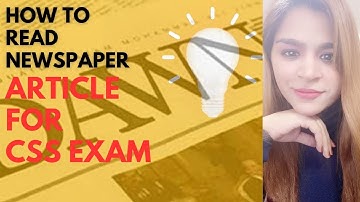 Unveiling CSS Exam Secrets - Learn How to Ace Newspaper Reading with Iqra Shaukat!