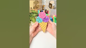 Creative DIY Idea to Make an Ice-cream from the Cotton Pads #shorts