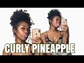 MESSY PINEAPPLE / HIGH CURLY PUFF TUTORIAL | Tiana Shannell