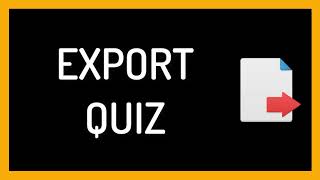 Exporting a Quiz From a Blackboard Course