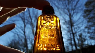 Antique Bottle Digging Dump Digging #13 ~ ☠Poison, A&P Extracts, Johnson's Ano., Cobalt Skillet
