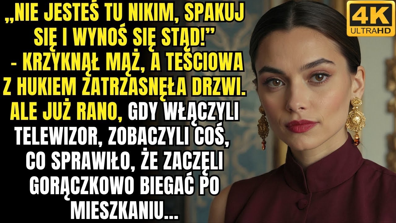 „Nie jesteś tu nikim, szykuj się i znikaj!” – krzyknął mąż, a teściowa z hukiem zatrzasnęła drzwi.