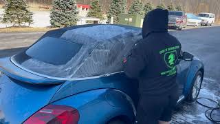 How To Clean & Protect (Ceramic Coat) Soft Cloth Convertible Top VW Beetle KnightAutoPCD Little Elm screenshot 5