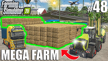 THIS IS HOW I TURNED 3.5 MILLION LITERS of STRAW into BALES | MEGA FARM | Farming Simulator 25