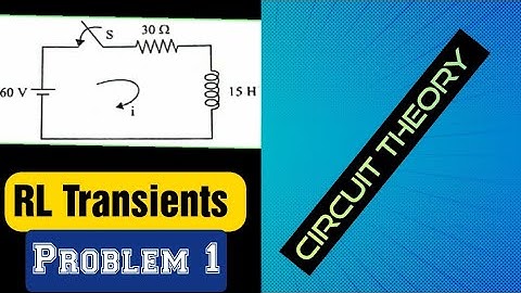RL TRANSIENTS PROBLEM 1 | TRANSIENT RESPONSE | CIRCUIT THEORY| CIRCUIT ANALYSIS |ELECTRIC CIRCUITS