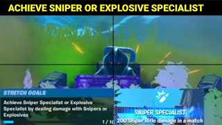 Achieve Sniper Specialist or Explosive Specialist by dealing damage with Snipers or Explosives screenshot 2