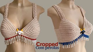 Cropped com pérolas - @Marcosjuniorcroche 