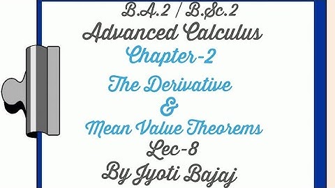 Advanced Calculus..ch-2..lec-8.. examples on Taylor
