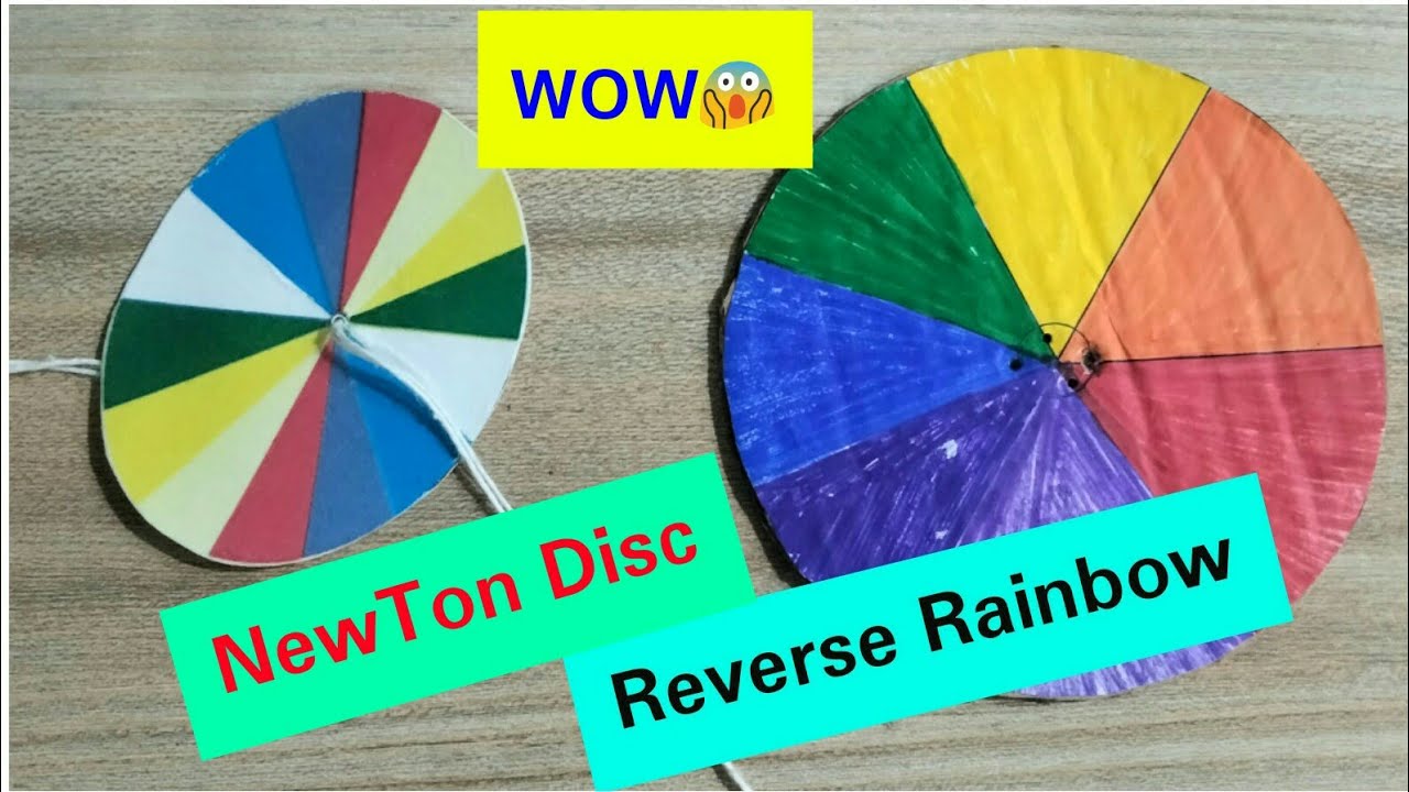 How to make Newtons Disc | Newtons Disc | Reverse Rainbow disc - YouTube