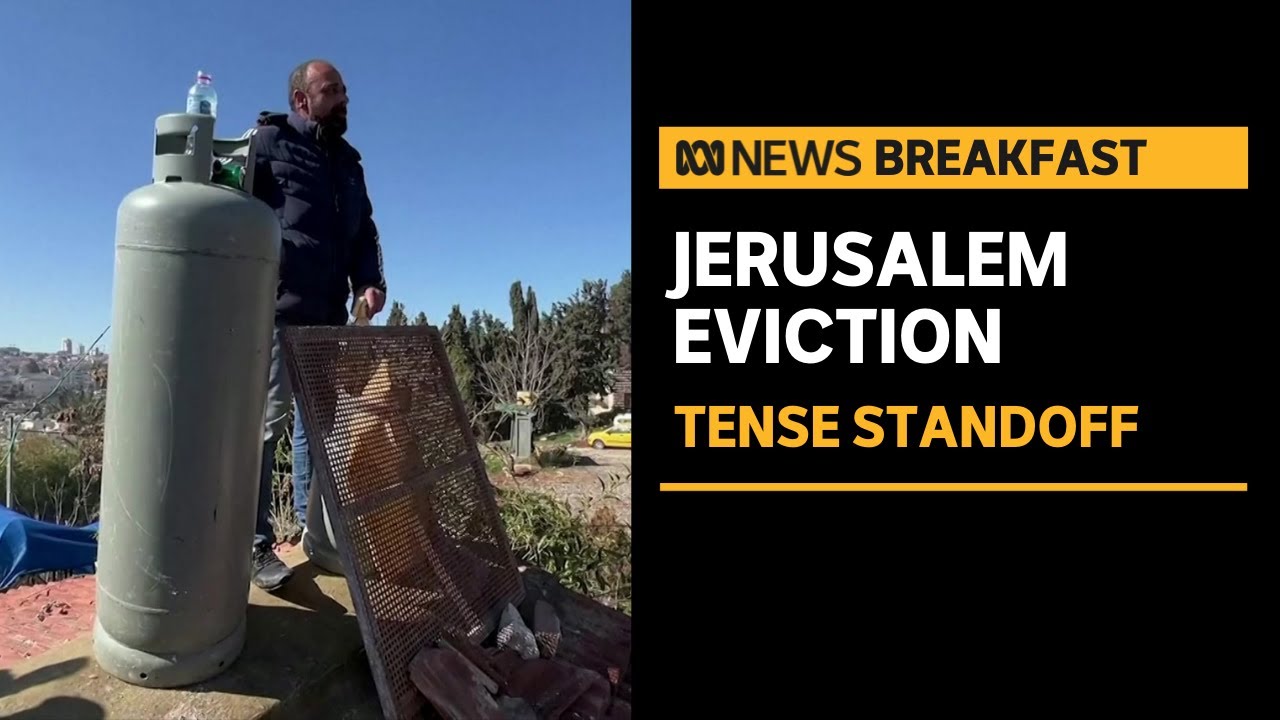 Palestinian man in standoff with Israeli authorities over eviction | ABC News