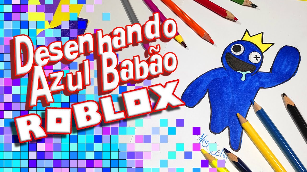 COMO DESENHAR O MONSTRO AZUL BABÃO DE RAINBOW FRIENDS @Roblox 