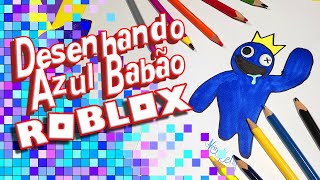 COMO DESENHAR O MONSTRO AZUL BABÃO DE RAINBOW FRIENDS @Roblox 