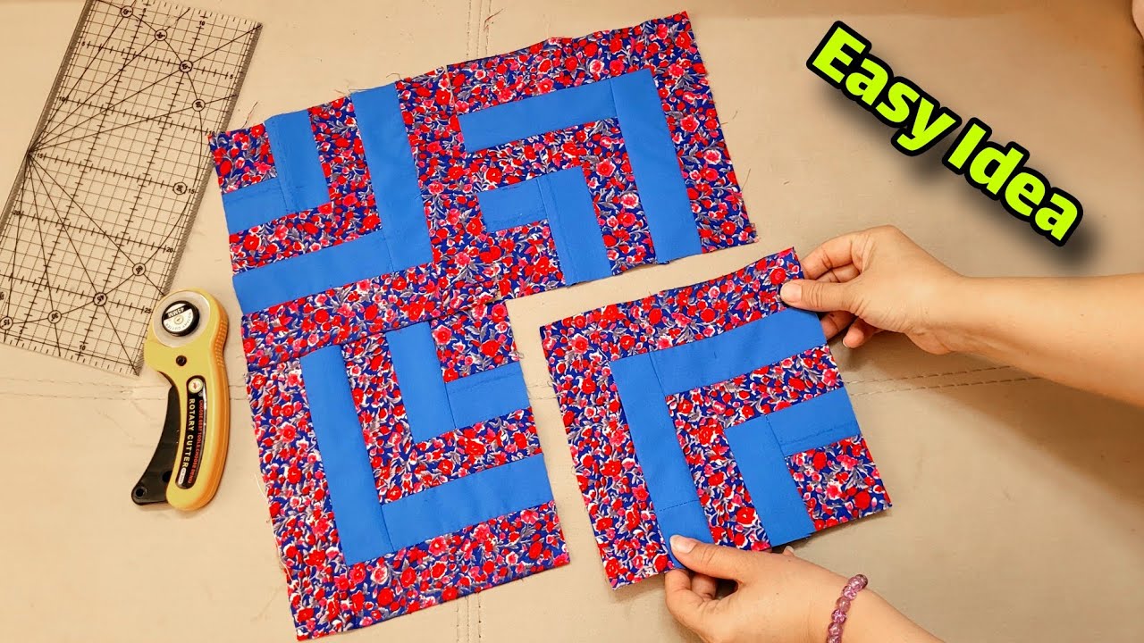 Stunning Quilt  Block Anyone Can Make in Just 8 Minutes 💛 Easy Sewing Idea