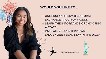 GETTING STARTED WITH J1 CULTURAL EXCHANGE PROGRAM || rioworldwide