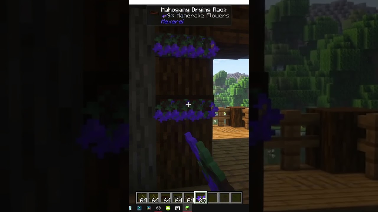 Как использовать сушилку для трав и других продуктов в Minecraft Hexerei