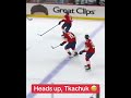 Vincent Desharnais laid into Matthew Tkachuk in his season debut 😮