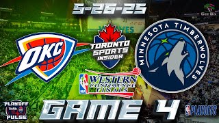 OKC Thunder vs Minnesota Timberwolves LIVE Stream Game 4 Audio | NBA PLAYOFFS LIVE Gamecast &amp; Chat