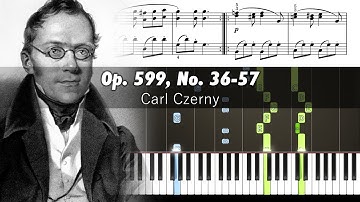 Czerny - Practical Exercises For Beginners No.36-57 - Piano Tutorial with Sheet Music