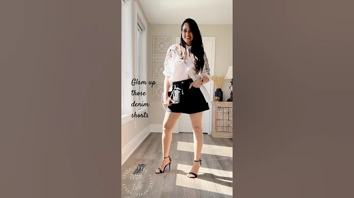 ✨GLAM UP THOSE DENIM SHORTS #ootd #shorts #fashion #style #shortvideo #fashiontrends #outfit #glam