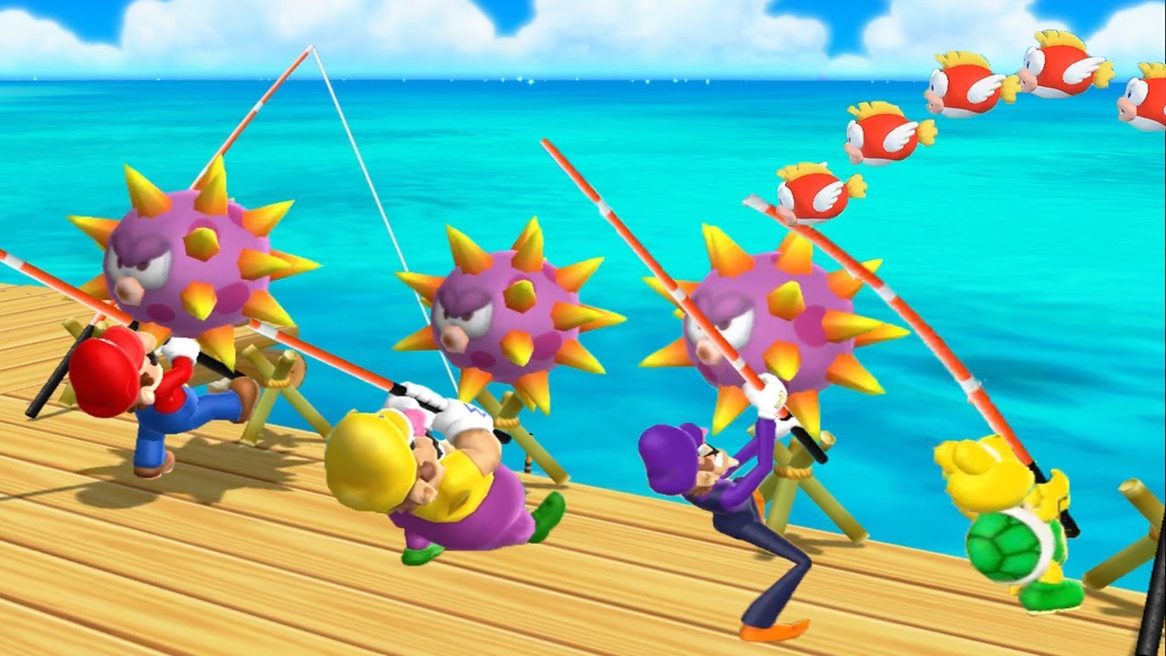 Mario Party 9 Minigames - Koopa vs Wario vs Waluigi vs Mario (Master Cpu)