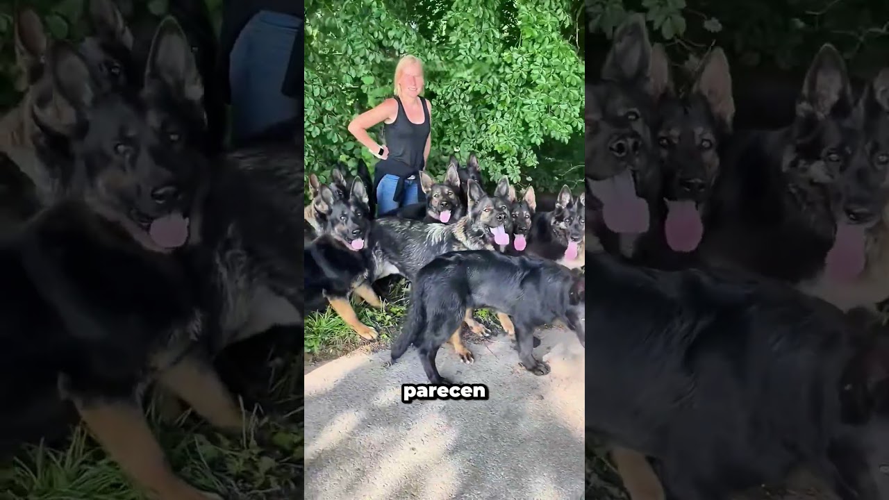 Su Esposa No Puede Controlarlos, Pero Él Sí #dogtraining #germanshepherd #viral