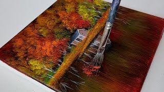 Как Рисовать Отраженный Осенний Лес / Акриловые Краски