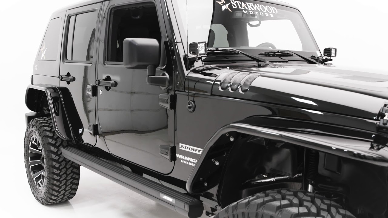 ARIES ActionTrac Powered Running Boards on Jeep Wrangler ...