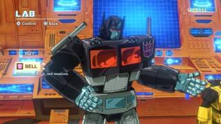 Transformers: Devastation - Wheeljack's Lab Tutorial: Buy Moves, Buy & Sell Items (Parry Purchased)