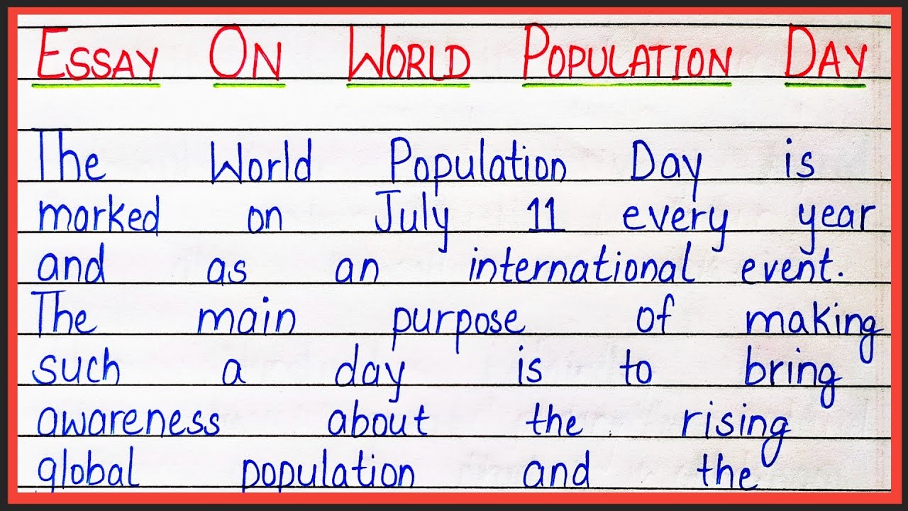 essay on world population day in english