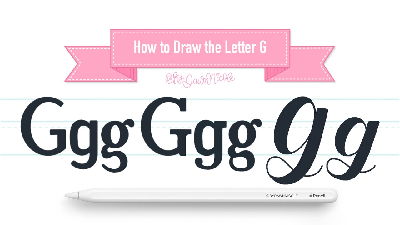Subscript Drawing. G Easy How to Draw the Letter G in 3 Lettering Styles | Procreate Tutorial ...