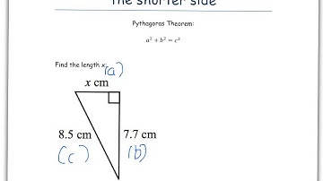 Pythagoras Theorem   finding the shorter side