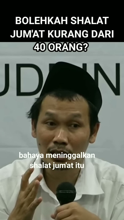 Hukum Shalat Jum'at kurang dari 40 Orang