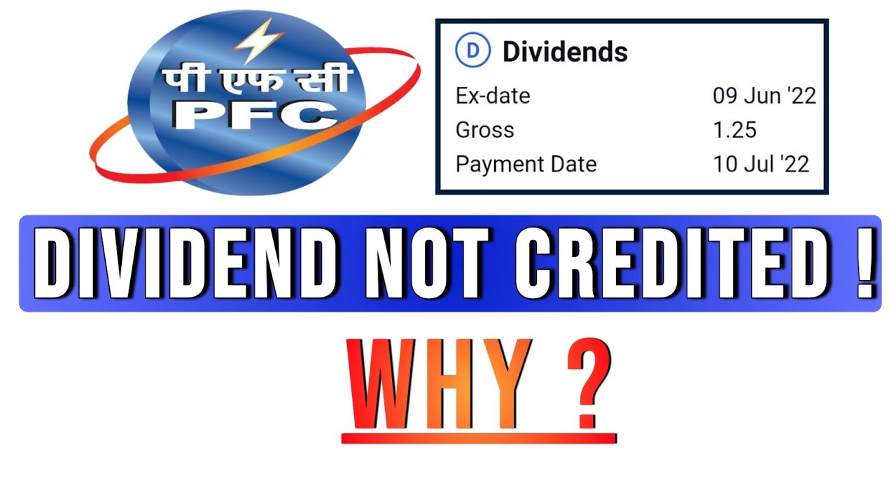 Dividend Not Credited | PFC Dividend Not Credited In Bank Account | WHY  ?#moneynest#pfc#dividend 22