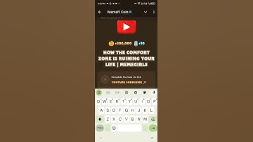 HOW THE COMFORT ZONE IS RUINING YOUR LIFE MEMEGIRLS Video Code Memefi New Code Today