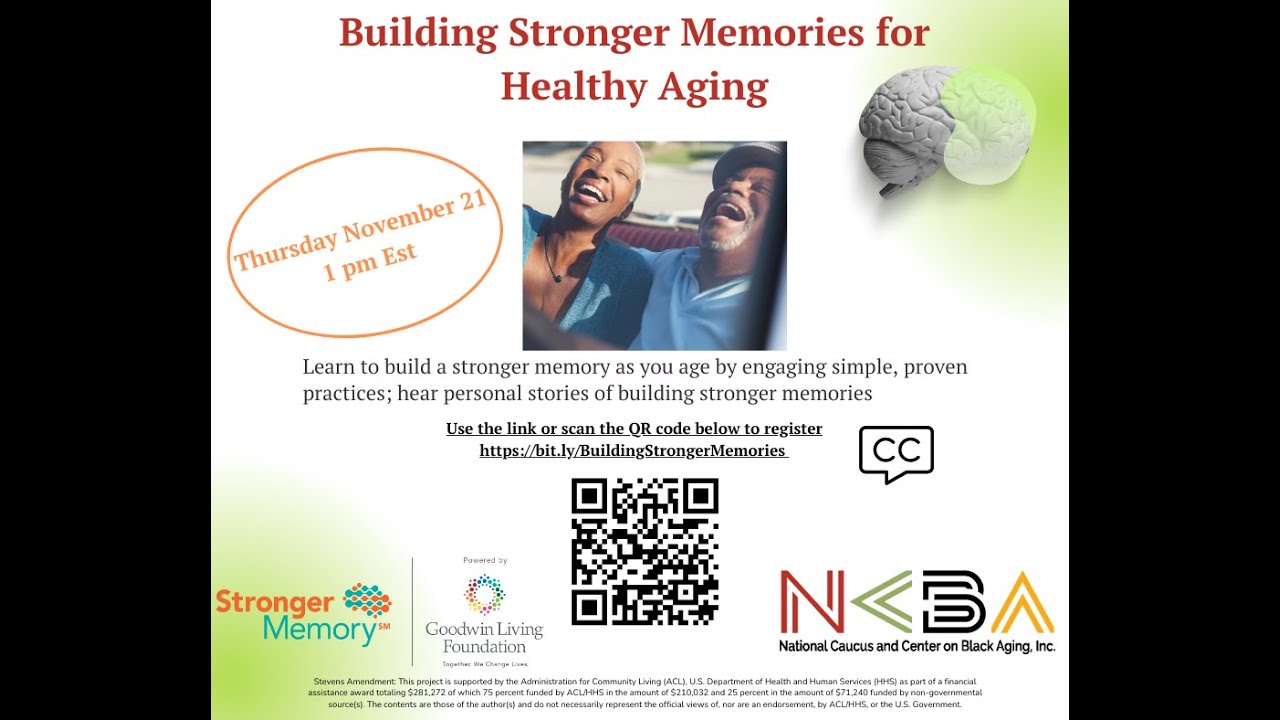 Stronger Memory Program Building Stronger Memory for Healthy Aging - 11/21/2024 - YouTube