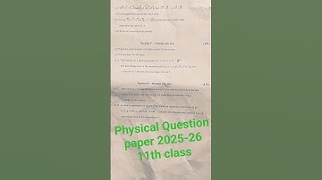 Physical Question paper 11th First unit test 2025-26 #maharashtraborad #exam #11thclass #physics
