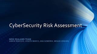 Updated Group 4 New Zealand CyberSecurity Risk Assessment