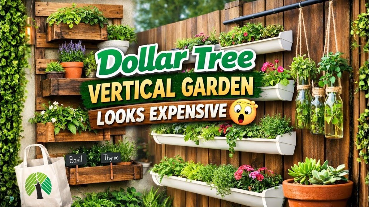 10 Genius New Dollar Tree Vertical Garden Hacks That Look Like Designer Decor -  On a Tiny Budget!