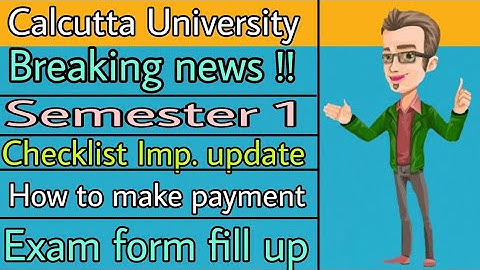 Calcutta University exam form fill up 2023 | Semester 1 examination form submission |