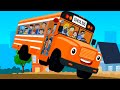 Ruedas - Canción de autobús para niños   Más Video de dibujos animados divertidos