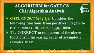 GATE CS 2017 Set 1,Q4: Consider the following functions from positives integers to real numbers  10,