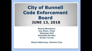 June 13, 2018 Code Enforcement Board