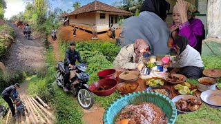 Penuh HARU.. NAIK GUNUNG TURUN GUNUNG, SILATURAHMI LEBARAN KE IBU ANGKAT EMA, NASI MERAH, BELEKETEK