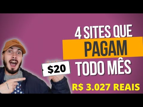 4 SITES QUE PAGAM ATÉ 20 DÓLARES POR DIA! (R$3.027,73)