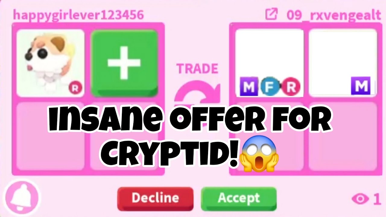 😱😛No Way! I GOT INSANE OFFER FOR VERY HIGH DEMAND CRYPTID In Adopt Me+ INSANE WIN FOR NEON SADO MOLE