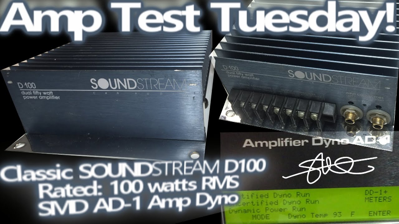 Amp Test Tuesday - Classic SOUNDSTREAM D100 Amplifier - Rated 100w